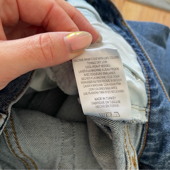 RE/DONE High-Rise Ankle Crop Stretch Denim Skinny 90s Blue Jeans EUC Size 25 - Picture 9 of 10